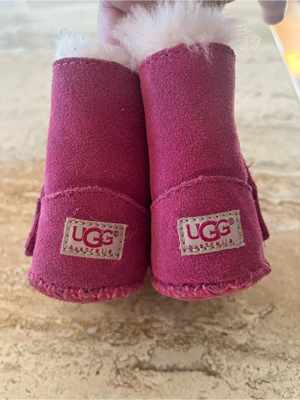 UGG Pink Plush-Lined Toddler Boots